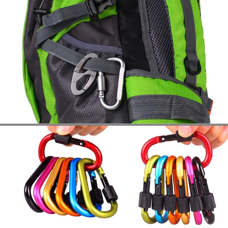 Алюминиевые Пружинные карабины для ключей зажим переноски снаряжения пряжка