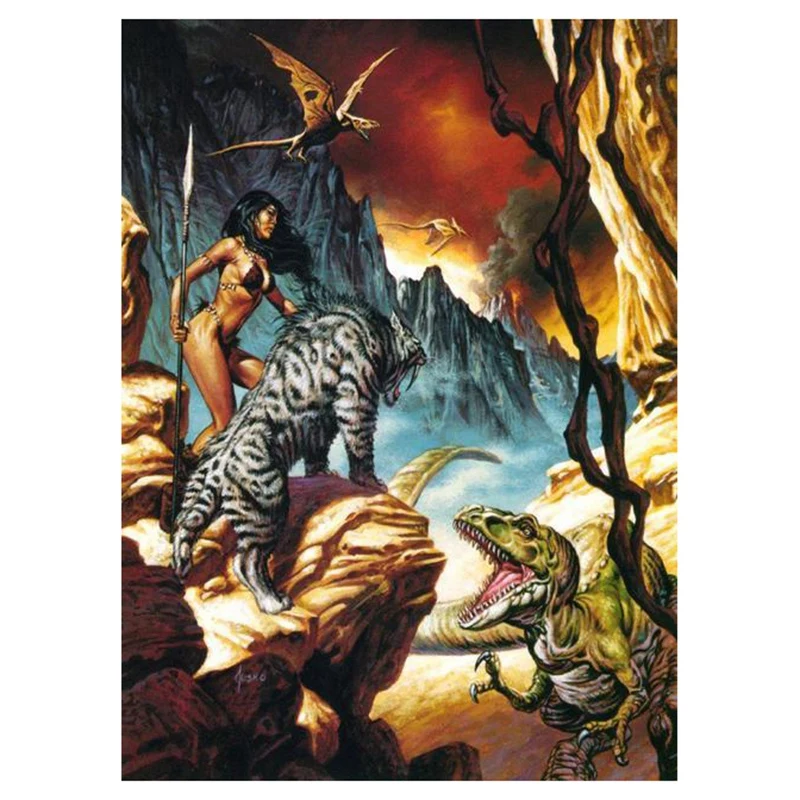 

HOT SALE DIY Diamond Painting Era Of Dinosaurs Paste Diamond Embroidery Round Resin Diamond Cross Stitch Home Wall Decor 30X40cm