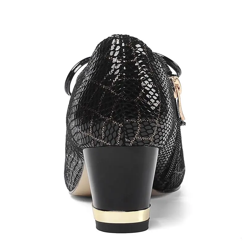 Туфли ALLBITEFO женские на высоком каблуке натуральная кожа заостренный носок