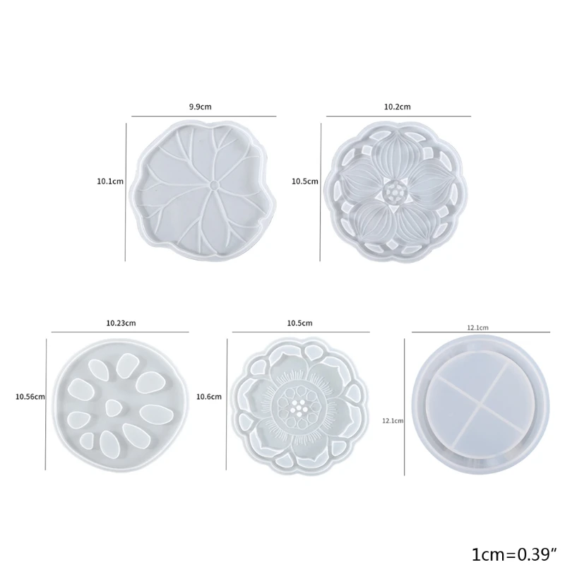 

Epoxy Resin Mold Lotus Coaster Resin Mold Tray Cup Mat Casting Silicone Mould DIY Crafts Home Decorations Making Tools