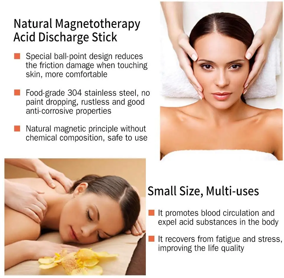 Ручка для магнитотерапии акупрессуровая Массажная палка антицеллюлитная