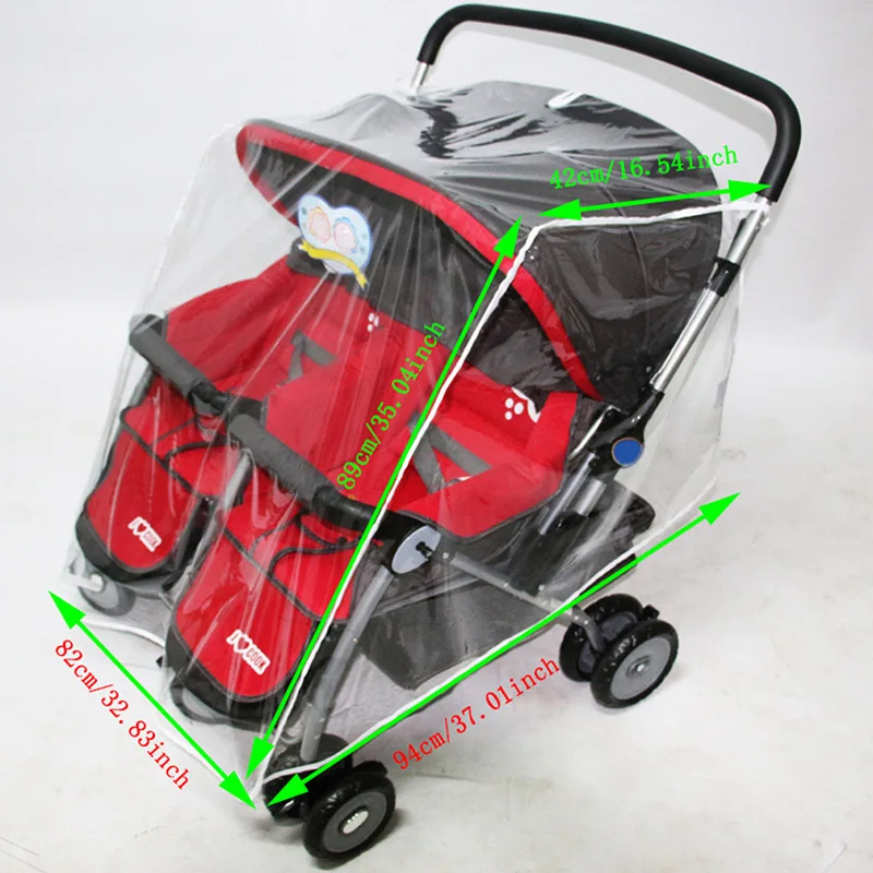 

Baby Stroller Raincover Waterproof Baby Stroller Rain Cover for Twins Baby Stroller Pushchairs Raincoat Wind Dust Shield