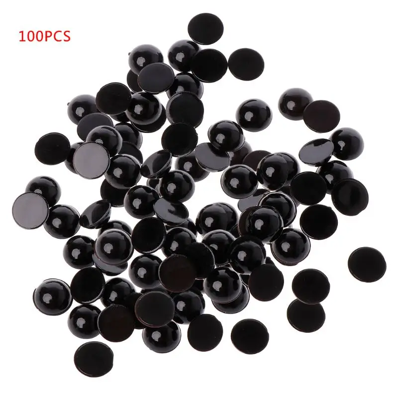 100 шт 6 18 мм черные пластиковые защитные глаза для медвежонка куклы животных