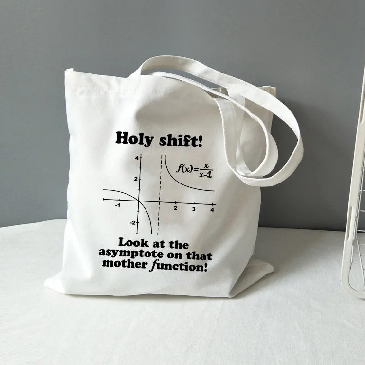 

Fashion Shopping Bag Mathematics Tote Bag Student Book Bag Canvas All You Need Is Love Math Graphic Travel Storage Shoulder Bag