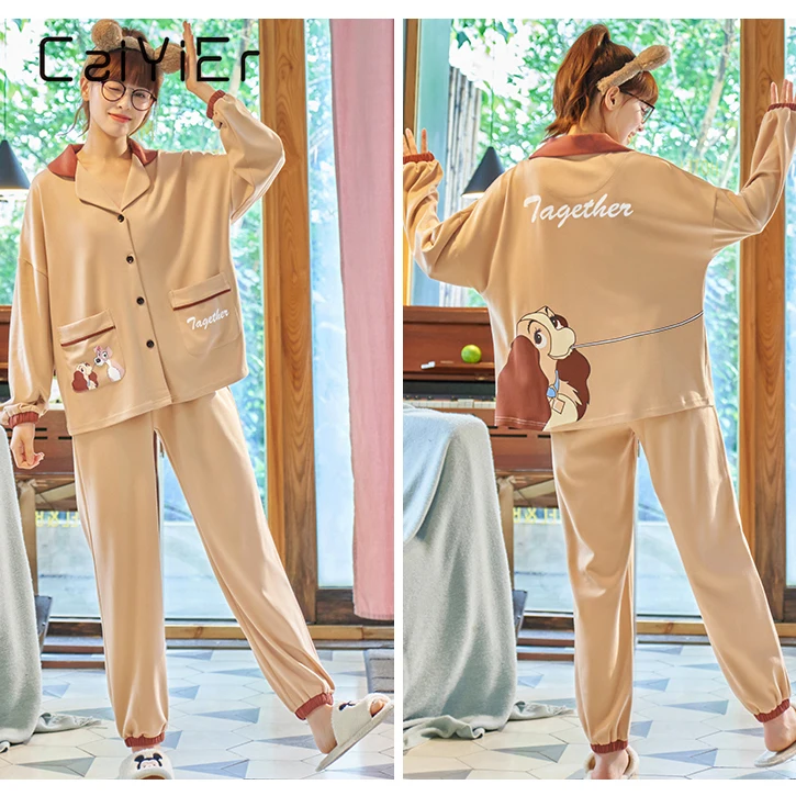 Комплект пижамный женский CAIYIER хлопок M/L/XL/XXL/XXXL большой выбор цветов|Комплекты