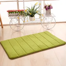 Alfombrilla de algodón con memoria para puerta de baño, alfombra de terciopelo Coral de 1,6 cm, absorbente, para puerta y pie de cocina (3)