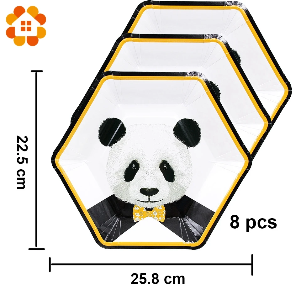 Милые одноразовые бумажные салфетки серии Panda вечерние для свадеб дней рождения