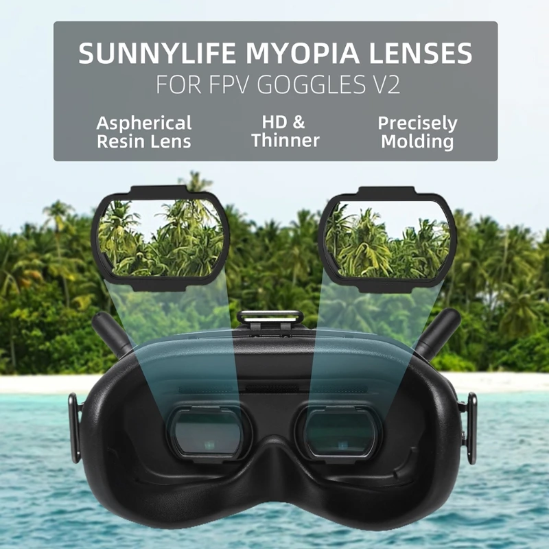 for D-JI FPV Goggles V2 Four Type Diopter 200 400 600 800 Comfortable to Myopia People Corrective Lenses Accessories