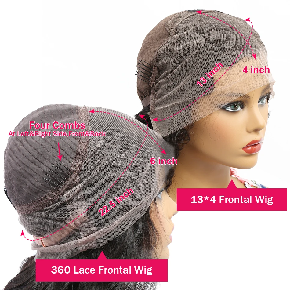 Парик бразильский из натуральных вьющихся человеческих волос 13 х4 дюймов 28/30 |