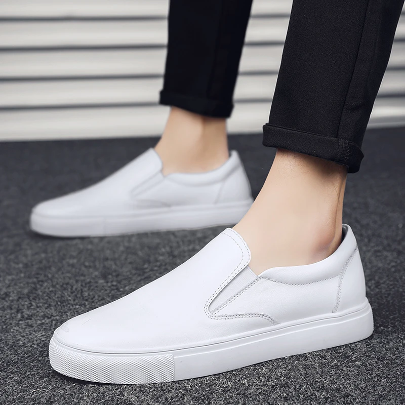 

genuine Leather Men Loafers Dress Shoes Slip On Male Shoes outdoor Casual Shoes Man Party Footwear Breathable Flats men