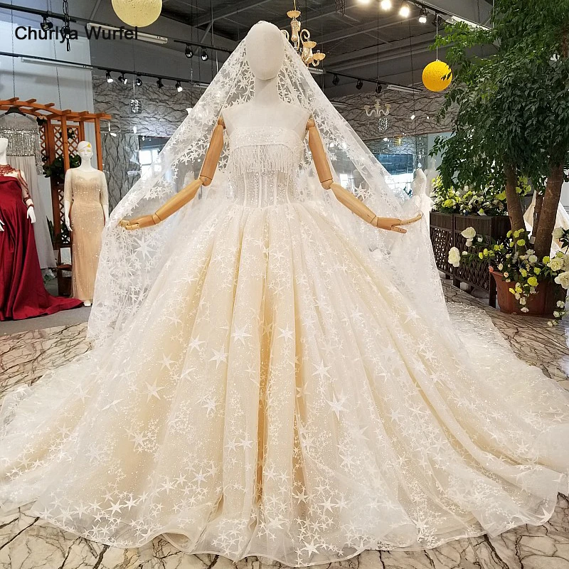 LS124784 шампанское блестящие свадебные платья сексуальные без бретелек кисточкой