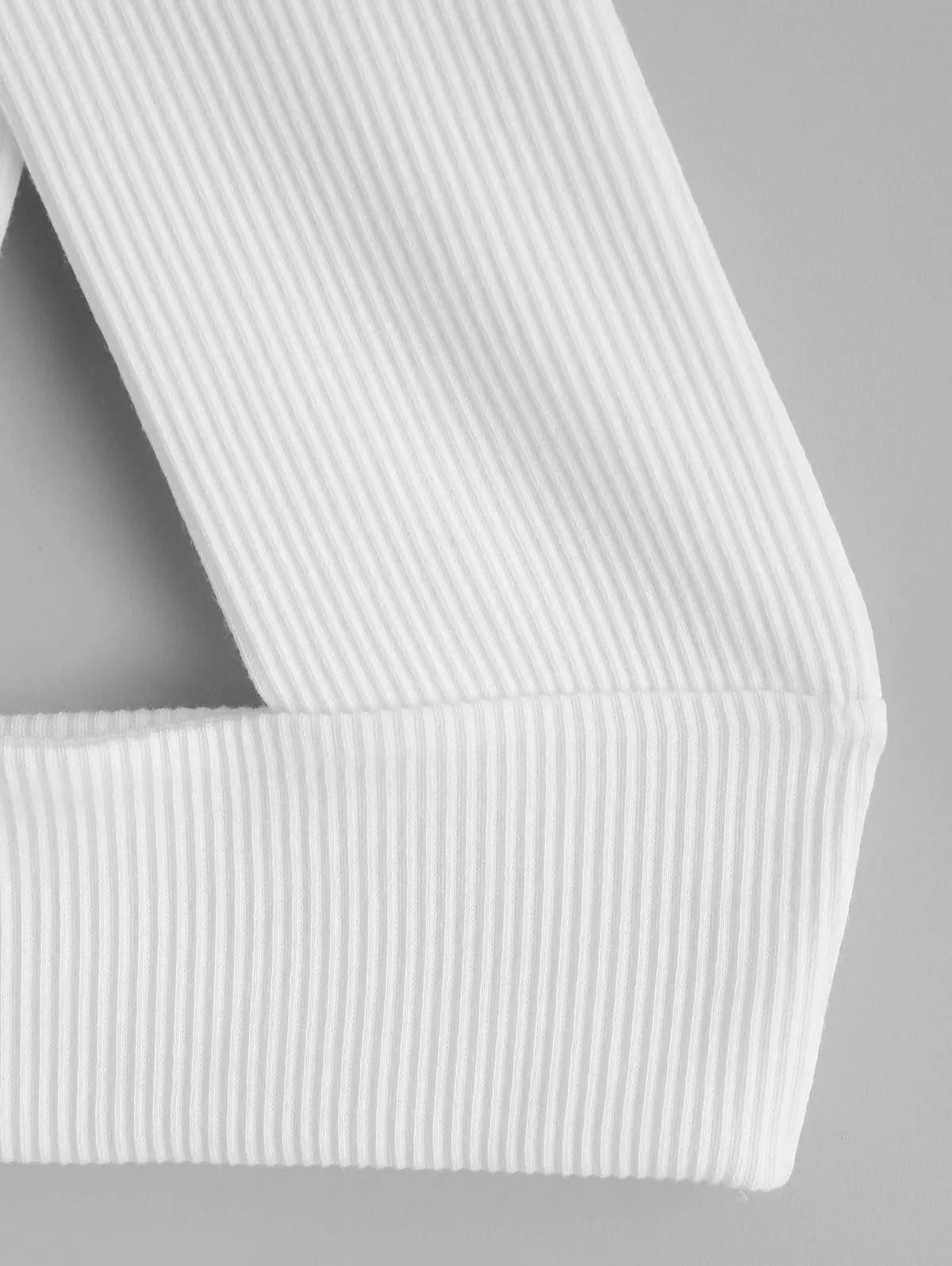 ZAFUL Вырезать перекрытие урожая Майка Твердые Короткие Рубашки Спинки Свитера