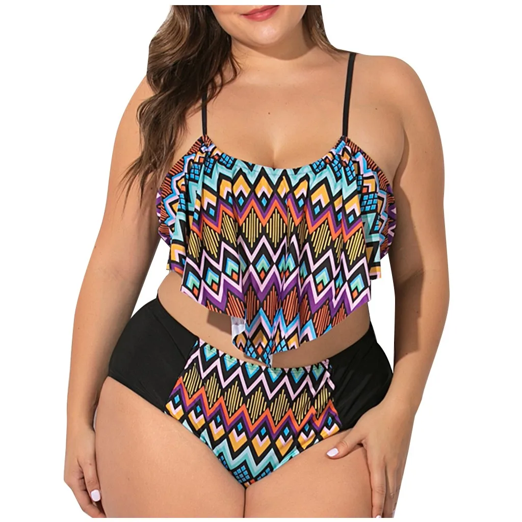 KANCOOLD Sexy Digital Print Swimwear Women Bikini Set Fashion Boho Summer Swimsuit Plus Size Maillot De Bain Femme D29| |