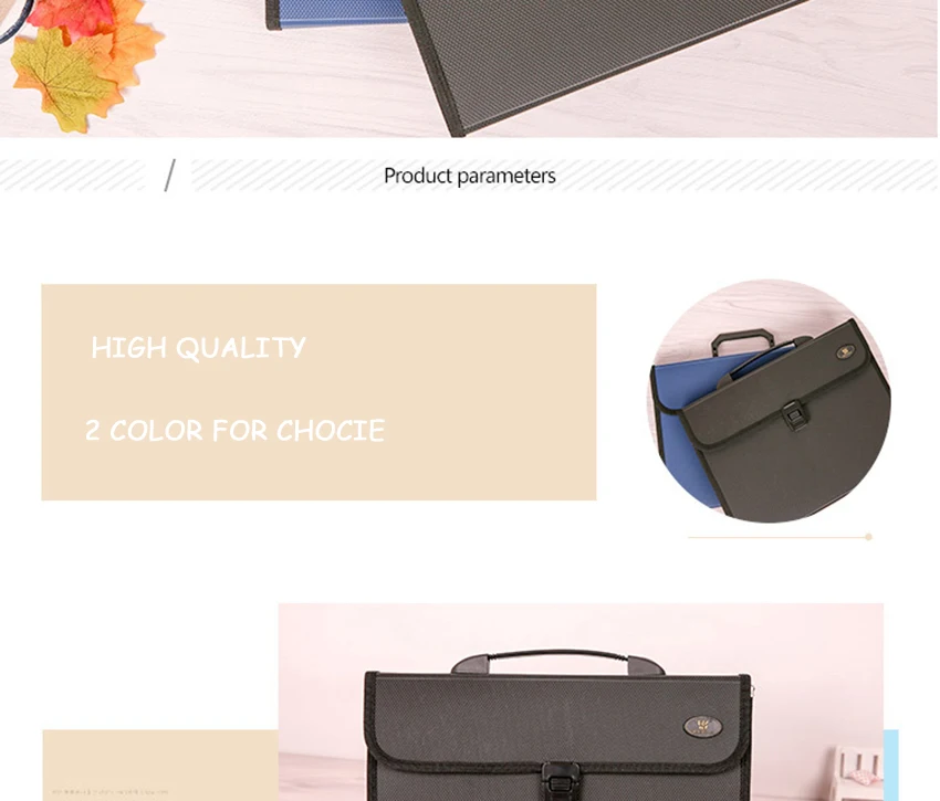 12-layer Expanding Wallet A4 Paper Holder Bag File Folder Stationery Business Handbag Document Storage Organizer Office Supplies