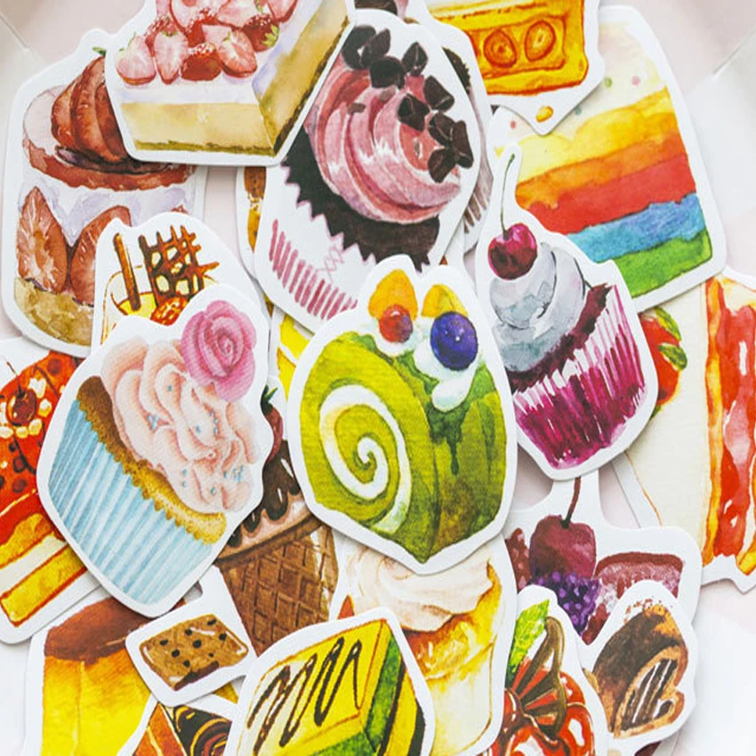 50 шт./корт. Красивые маленькие свежие мороженое фотообои украшения наклейки для