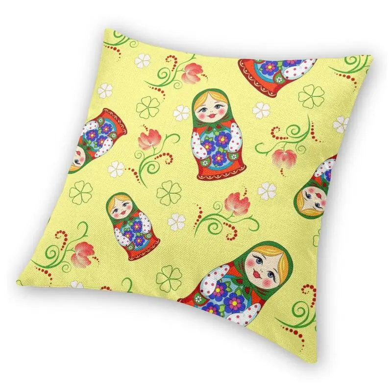 Наволочки русской куклы матрешки с цветочным узором мягкие милые наволочки для