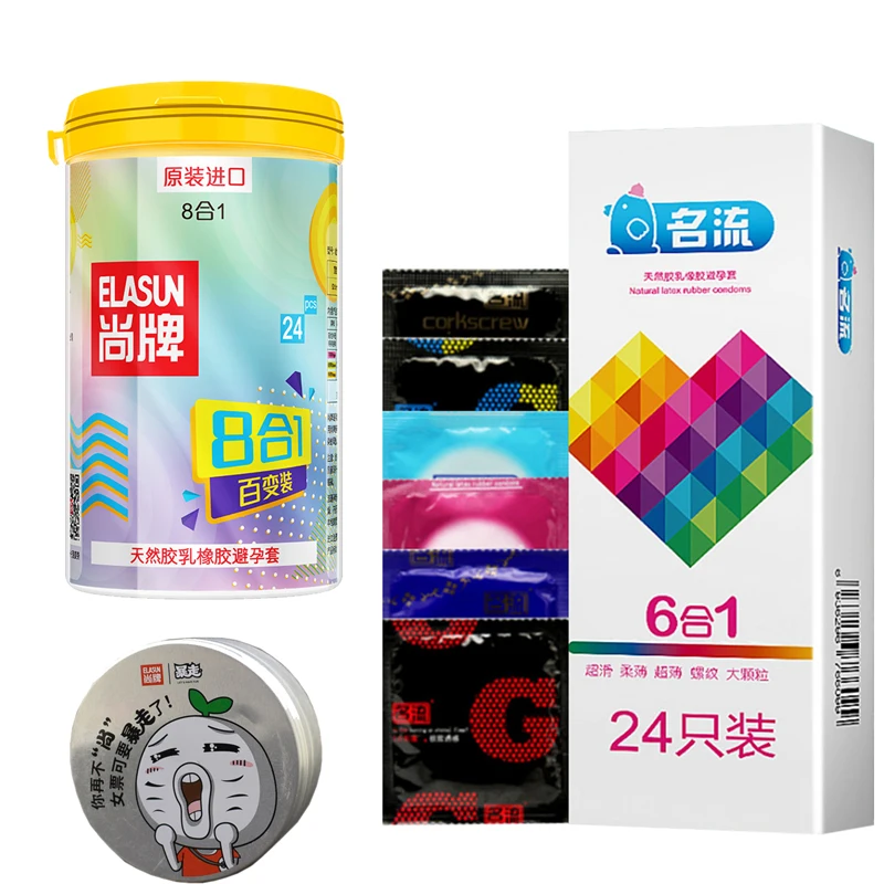48 шт./упак. 14 типов сексуальные латексные презервативы для мужчин - Цена: 723.13