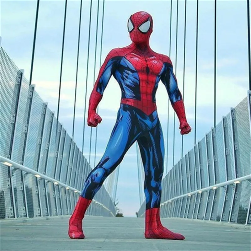 Человек-паук 3 raimi Косплей Костюм Питера Паркера супергерой зентай боди взрослый