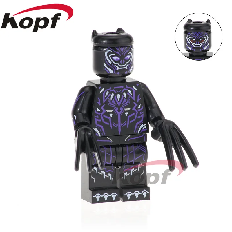 Одиночная супер героев строительные блоки Черная пантера M'baku Shuri Killmonger кирпичи Фигурки игрушки для детей XH 857