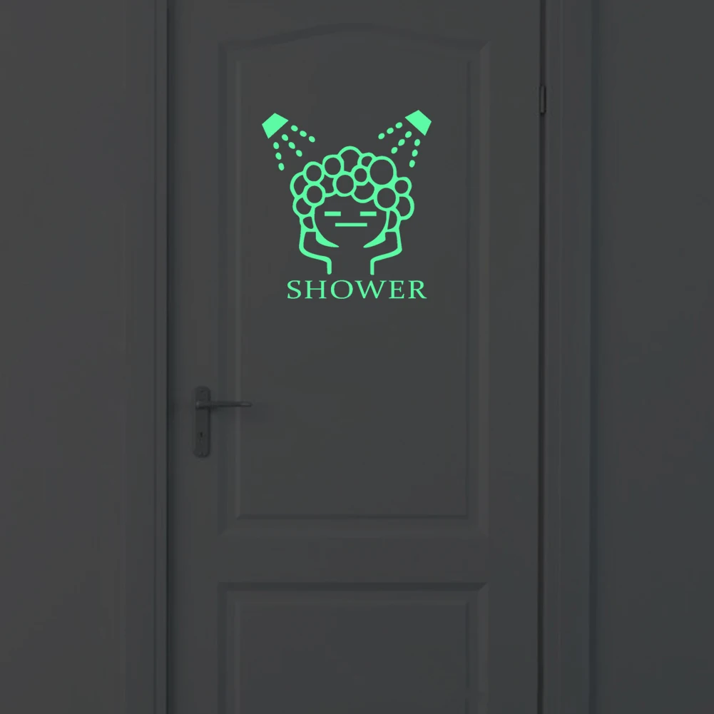 Мультяшная Наклейка на стену с логотипом для душа детской комнаты спальни