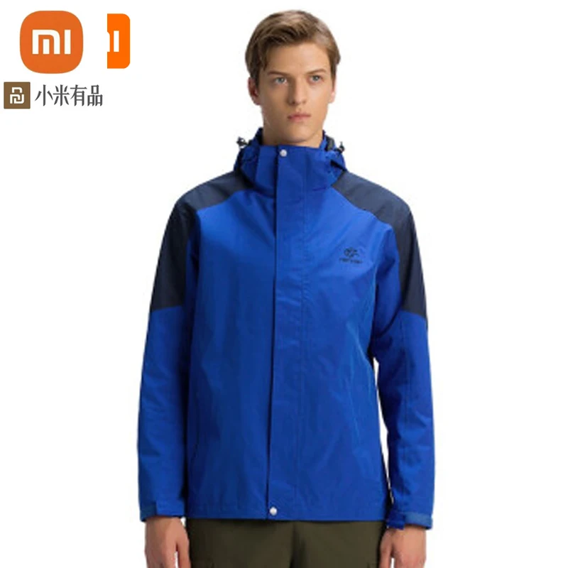 

youpin youpin jacket sports outdoor three-in-one fleece liner two-piece windbreaker waterproof and warm hiking jacket