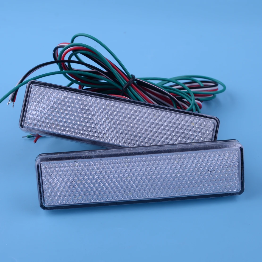 12 В 2 шт. светодиодный задний бампер отражатель стоп светильник белый объектив