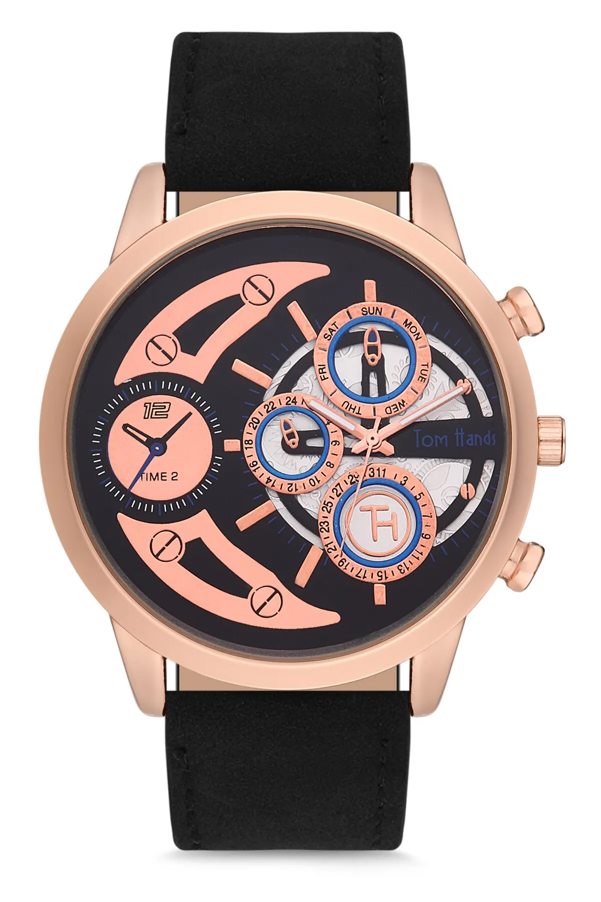 2020 Топ Роскошные брендовые Модные мужские черные кожаные кварцевые наручные