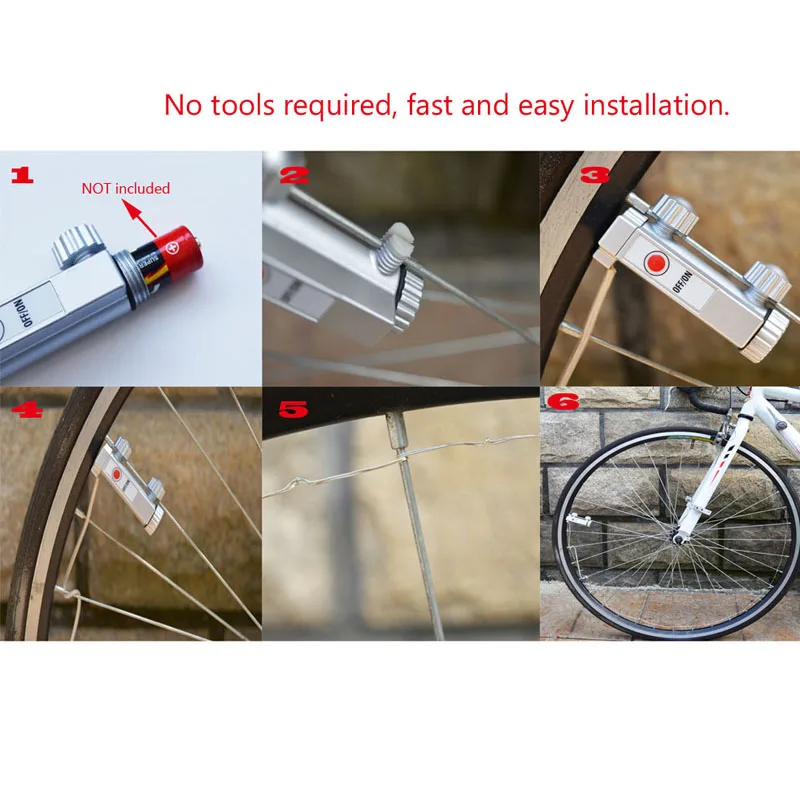 Велосипедный светодиодный фонарь на колесо водонепроницаемый яркий передний и