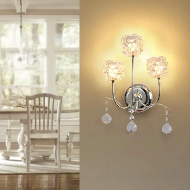 Настенный светильник на стену номера отеля стеклянный хрустальный бра для