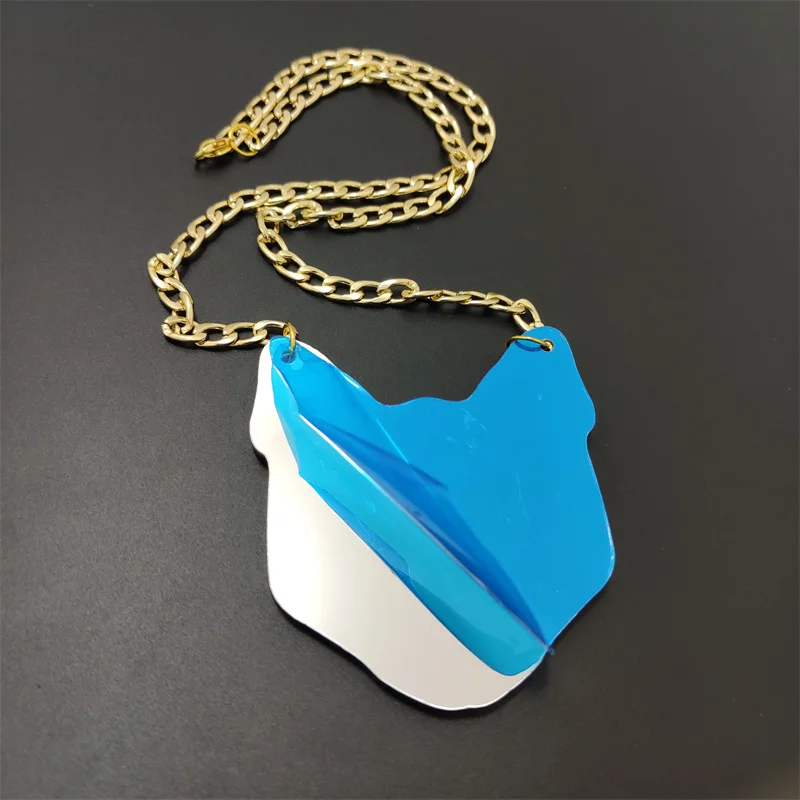 KUGUYS бижутерия большой кулон с головой черного кота для женщин ожерелье в стиле