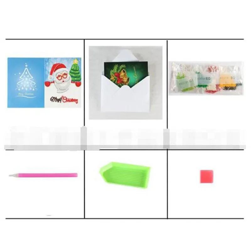 Бриллиантовый рисунок Рождество открытки алмазная вышивка поздравительные с