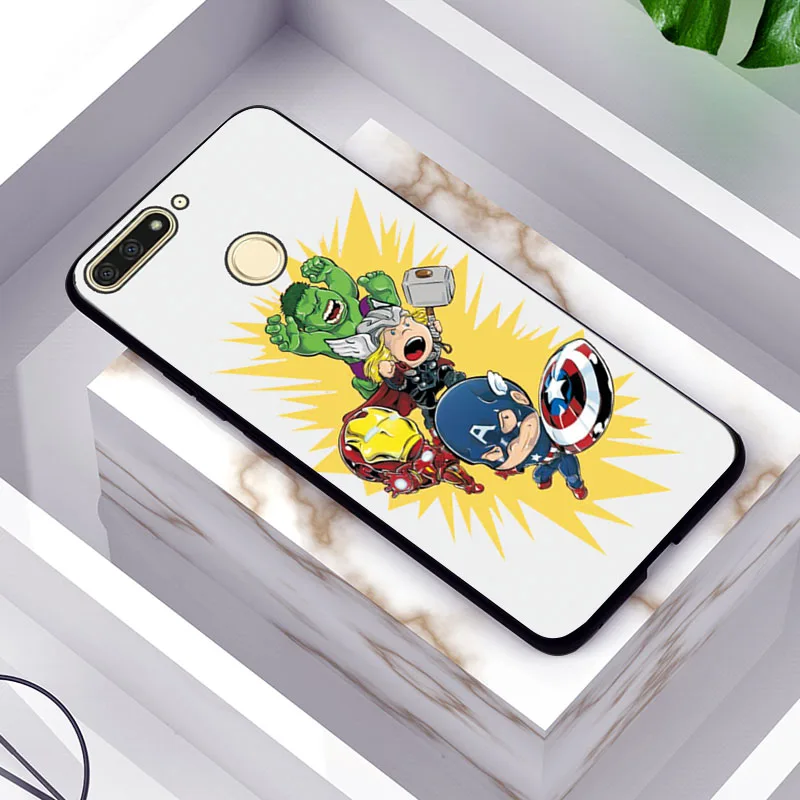 Для huawei Honor 7A Pro Чехол Honor 7C 7X7 S с мультяшным Веном Железный человек черный ТПУ чехол для huawei Honor 8S 8C 8X чехол Honor 8 9 Lite - Цвет: TPUBLK588