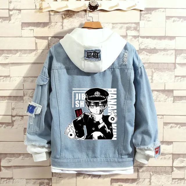 Джинсовая куртка с капюшоном Ханако кун из двух частей | Тематическая одежда и
