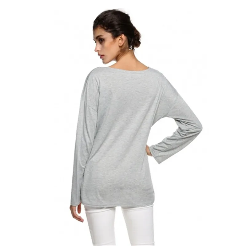 Женская футболка с длинным рукавом и круглым вырезом Размеры M L XL | одежда