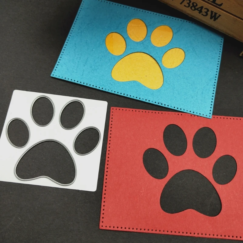 

Paw Print Cutting Dies Stencil DIY Scrapbooking Photo Album Card Embossing Craft 95AA