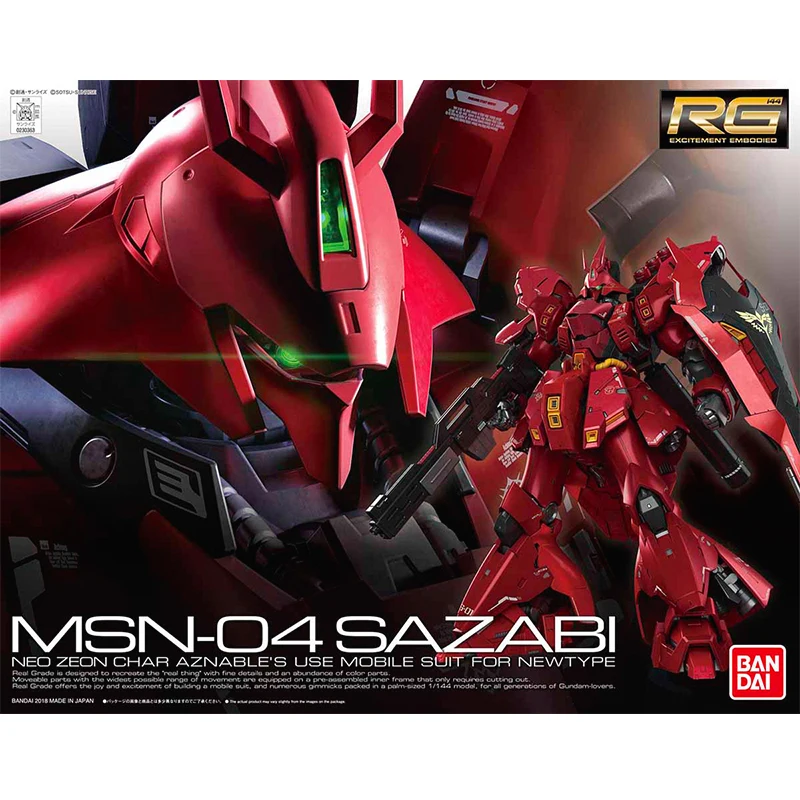 Аниме Bandai Gundan RG 29 1/144 женский мобильный костюм сборные модели наборы экшн-фигурки