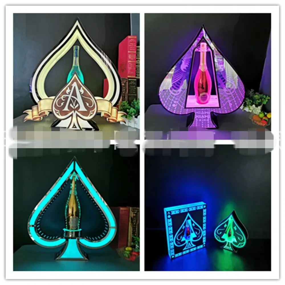 

СВЕТОДИОДНЫЕ светящиеся пики, Туз, бар, презентация вина, держатель для коктейлей, вина, шампанского, светящийся держатель для пива, винных б...