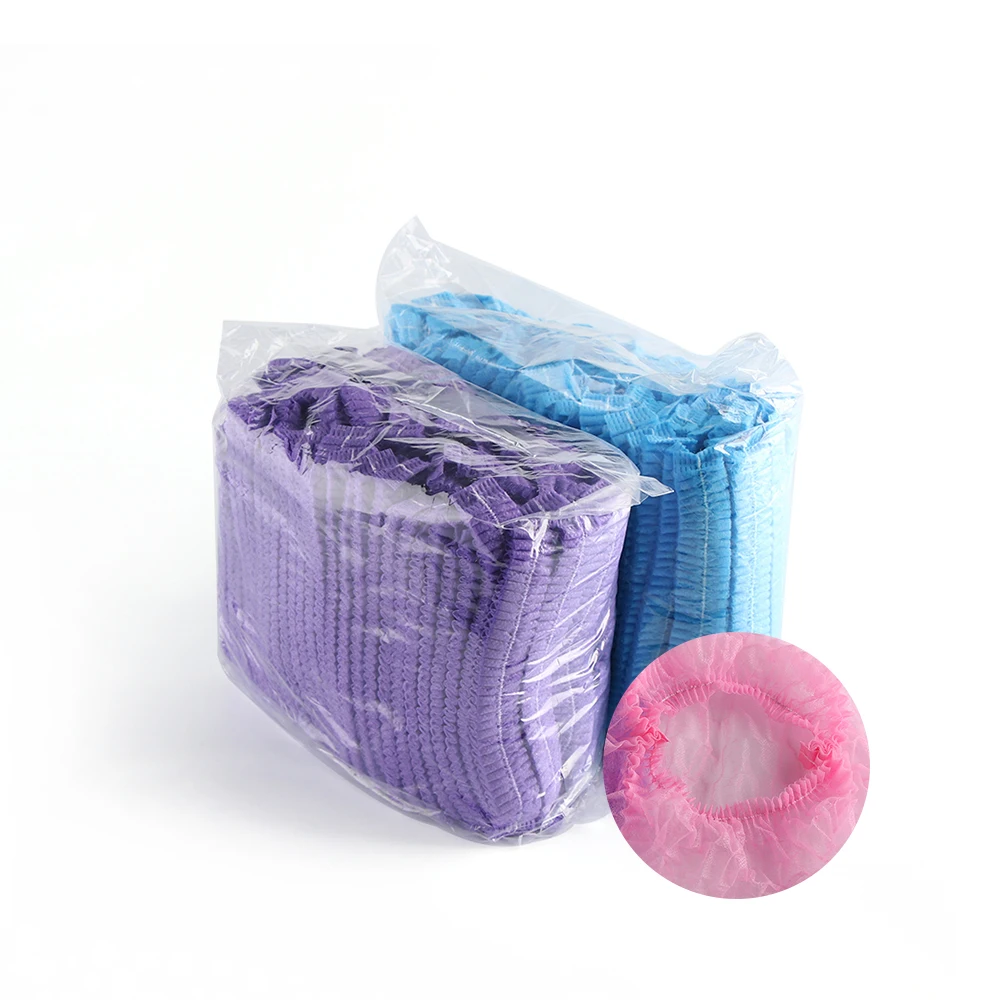 100 шт. одноразовые пыленепроницаемые сетчатые колпачки для волос Нетканая