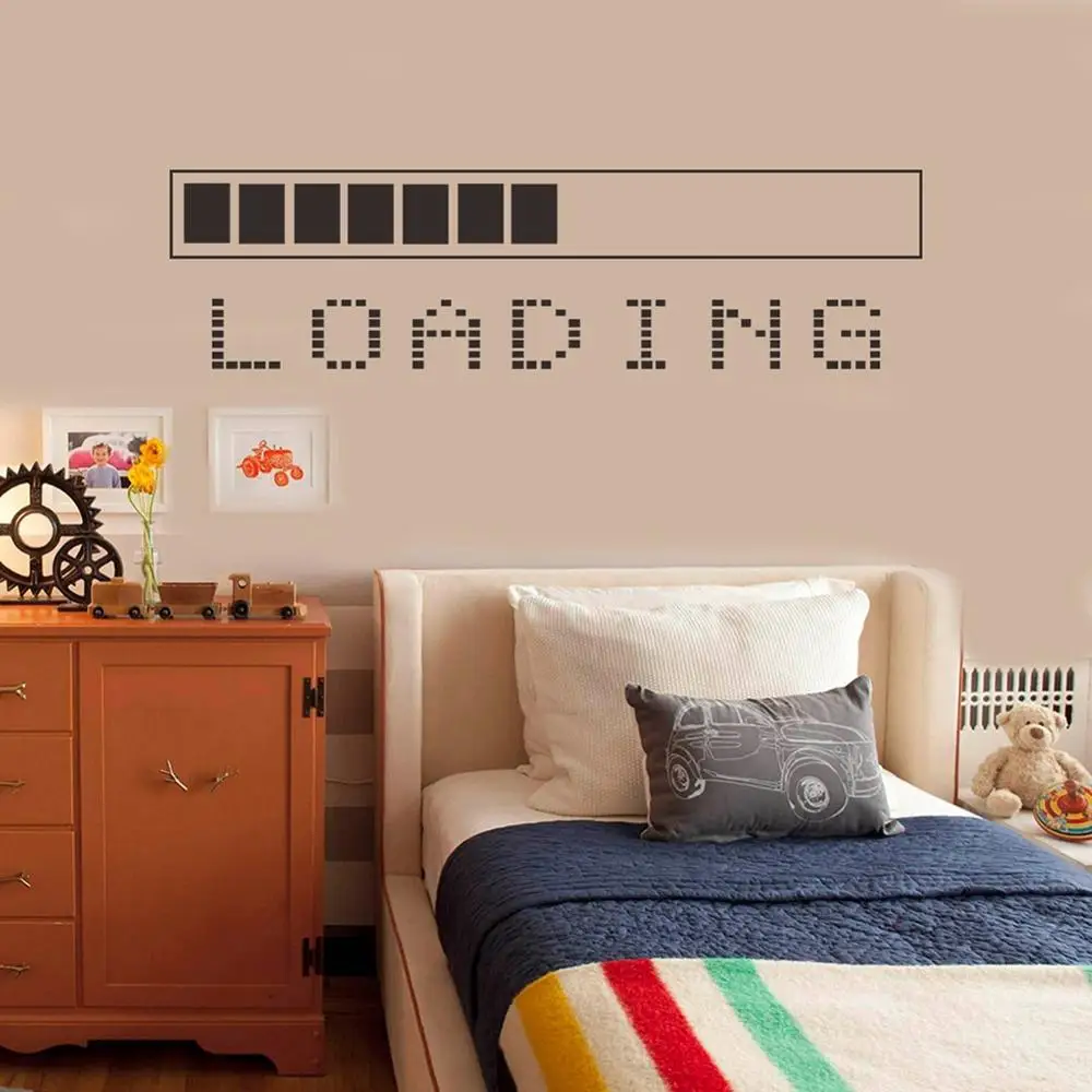 Настенная Наклейка s компьютерные игры загрузка резная спальня гостиная