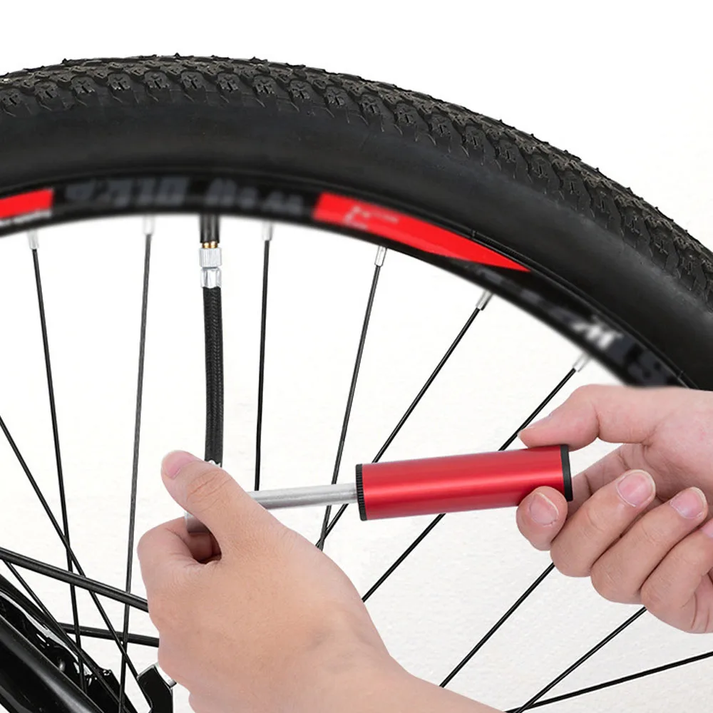 

Portable Mini Bike Pump Tire Inflator Aluminum Alloy Bicycle Tire Pump High Pressure 120PSI Compatible with Presta Schrader