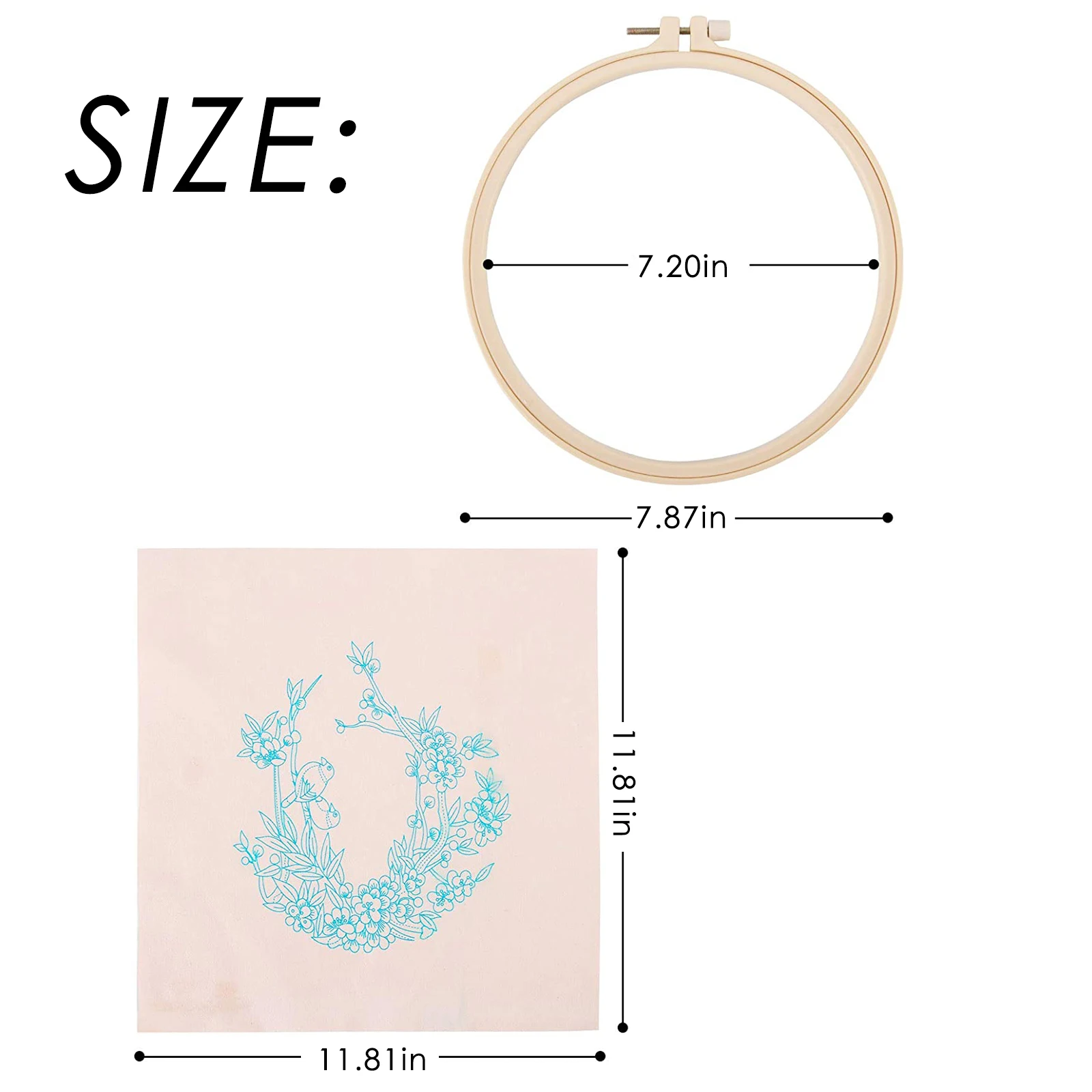 

DIY Hand Embroidery Material Bag Chinese Flowers And Birds Sewing Set Needlework Tools Printed Fabric Round Sewing Craft Kit