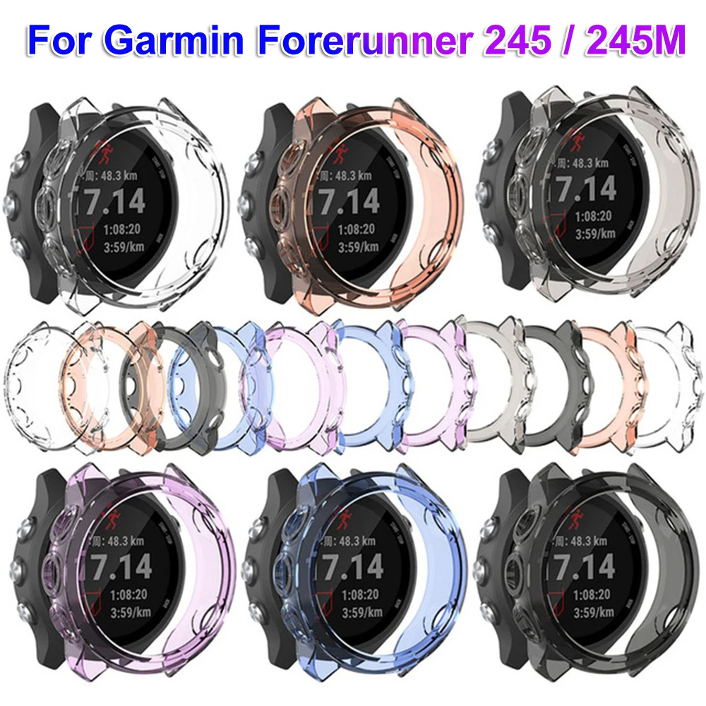 Мягкий ТПУ Жесткий противоударный защитный экран для Garmin Forerunner 245M/245 чехол часов
