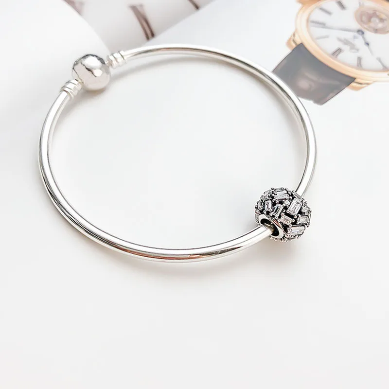 

Authentic 925 Sterling Silver Beads Elegant Cold Winter Ice Crystal Beads Fit Original Pandora Bracelet For Women Diy Jewelry