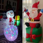 1,8 м надувная кукла светильник, Счастливого Рождества, открытый Санта-Клаус, Новогоднее украшение, садовый солдат, игрушки