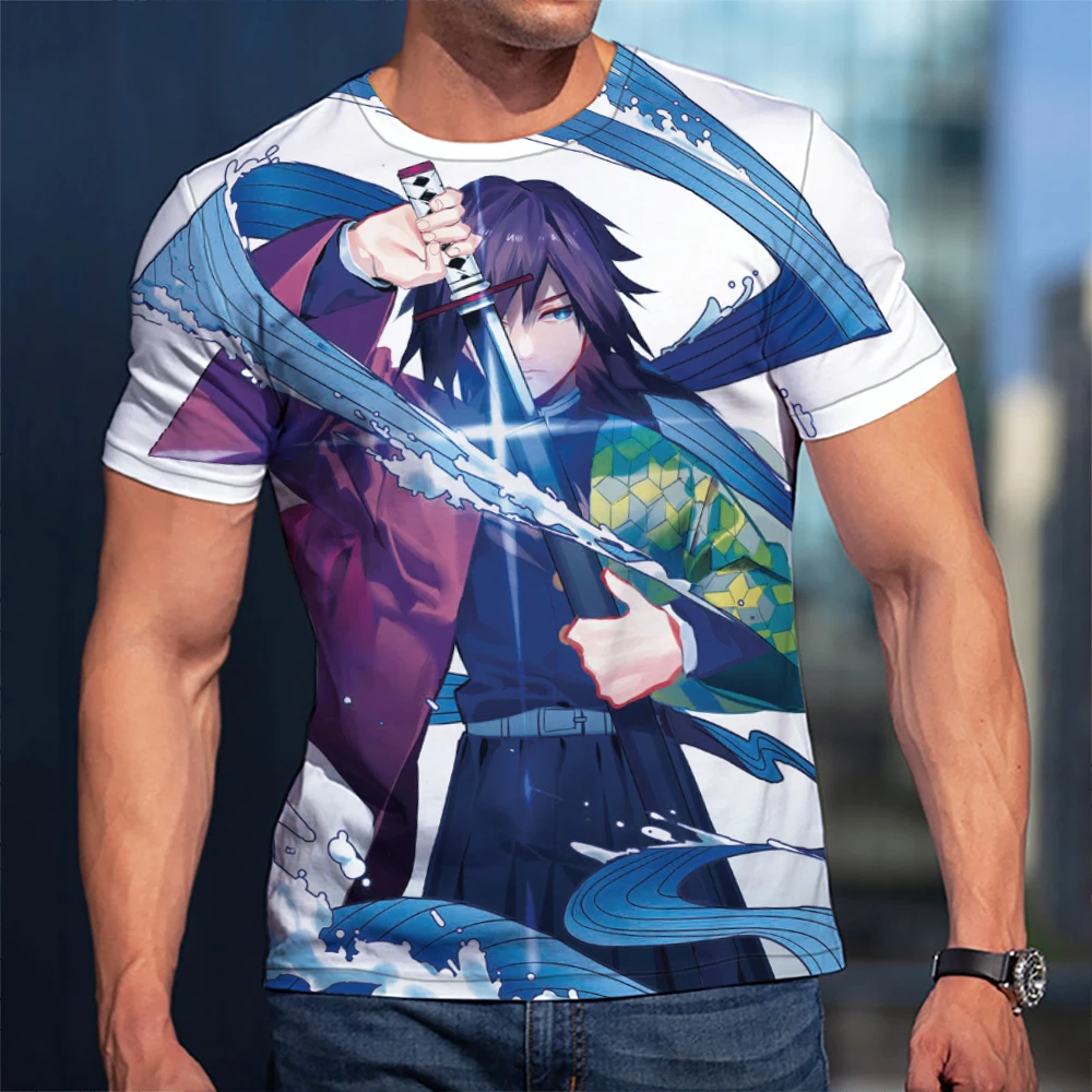 

3D Anime Tshirt Demon Slayer Water Clothing Men Women Short Sleeve Cool Tees Fashion Casual Summer Oversized T-shirt Streetwear