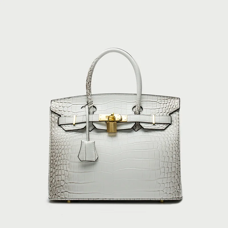 

New ladies lychee pattern lock platinum bag fashion designer brand high-end large-capacity handbag messenger bag star model