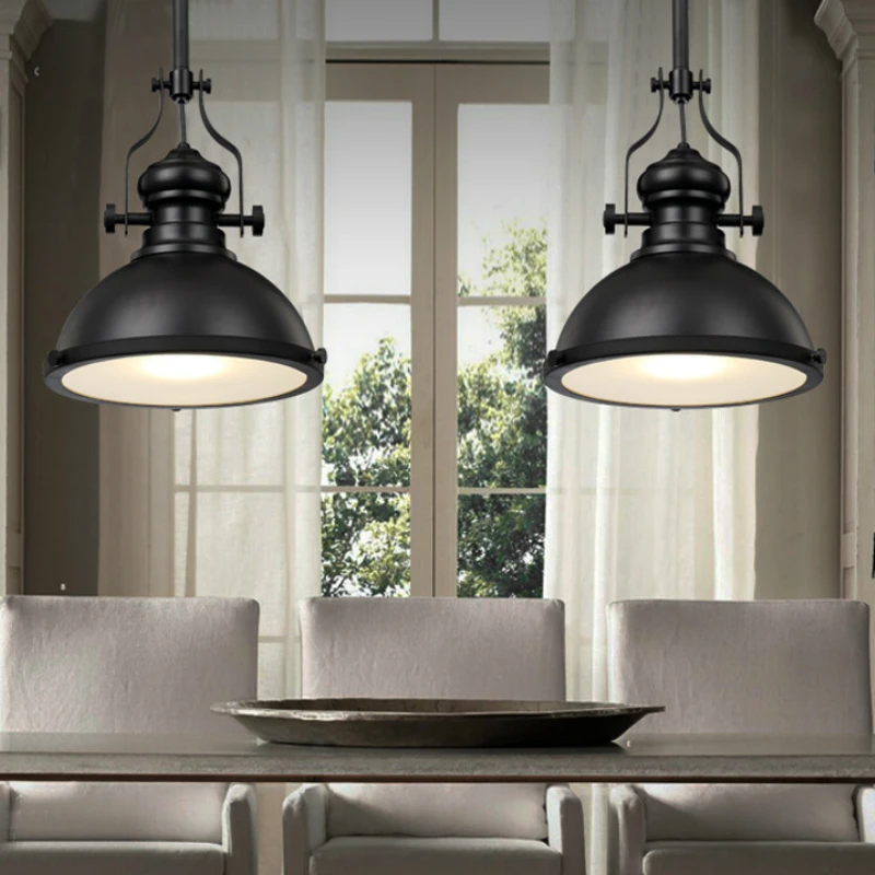 

Русский Ретро минималистичный Железный полусферический подвесной светильник s-образные осветительные приборы для кафе подвесные лампы ку...