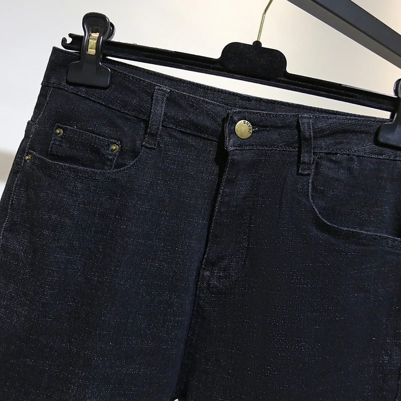 Джинсы женские с высокой талией эластичные облегающие джинсовые брюки-карандаш