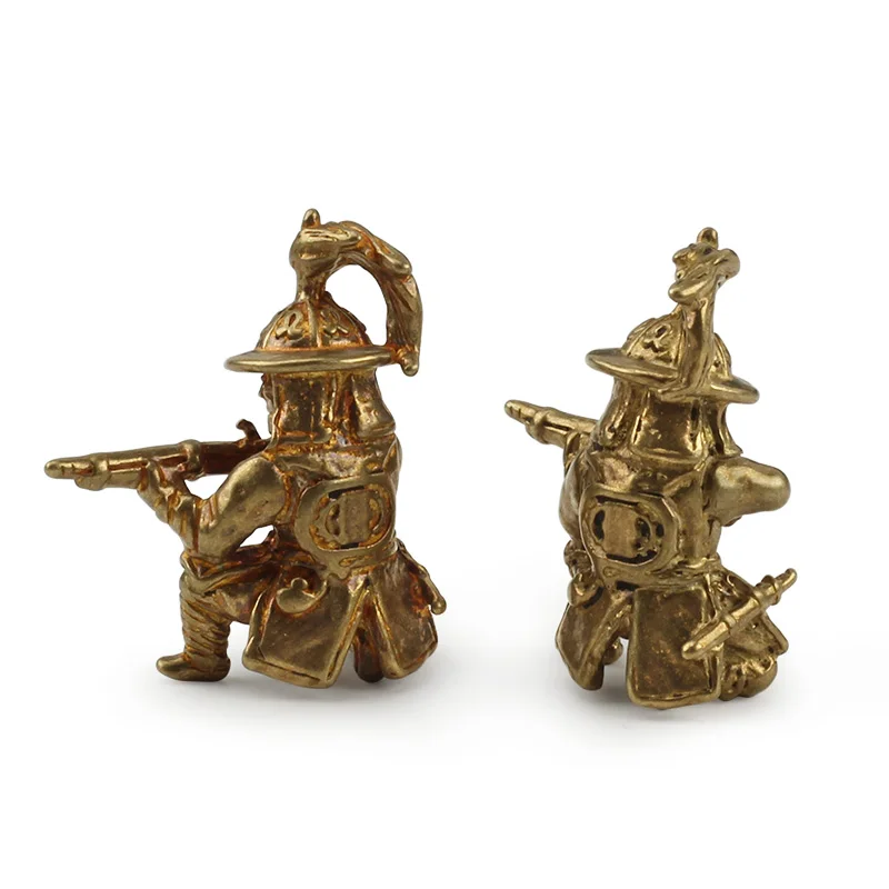 Винтажные латунные солдаты бусины для ножей медный брелок аксессуары