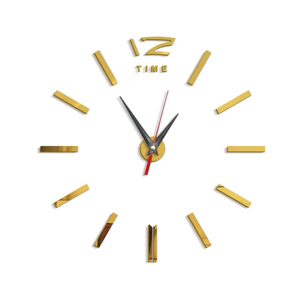 Большие настенные часы для гостиной офиса 3D зеркало сделай сам Кварцевая игла